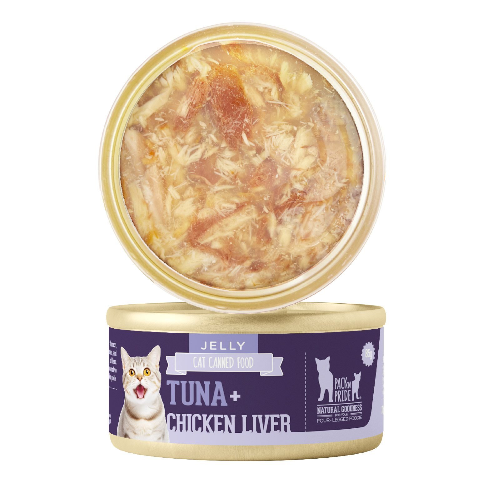 Pack’n Pride Canned Cat Jelly wet food Canned Tuna + Chicken liver