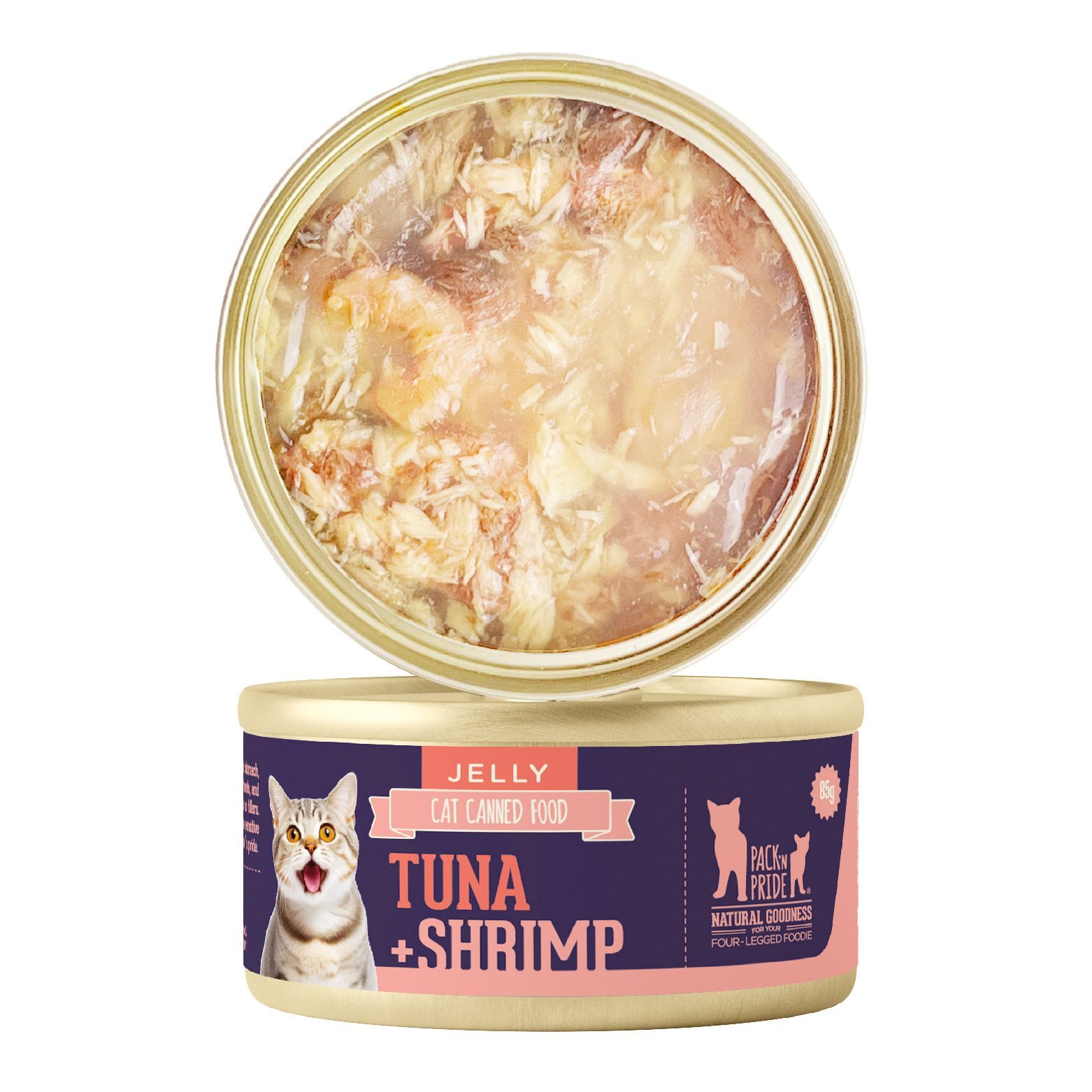 Pack’n Pride Canned Cat Jelly wet food Canned Tuna +Shrimp