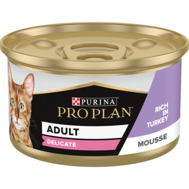 Purina Pro Plan Adult Cat Delicate Mousse Rich In Turkey 85G