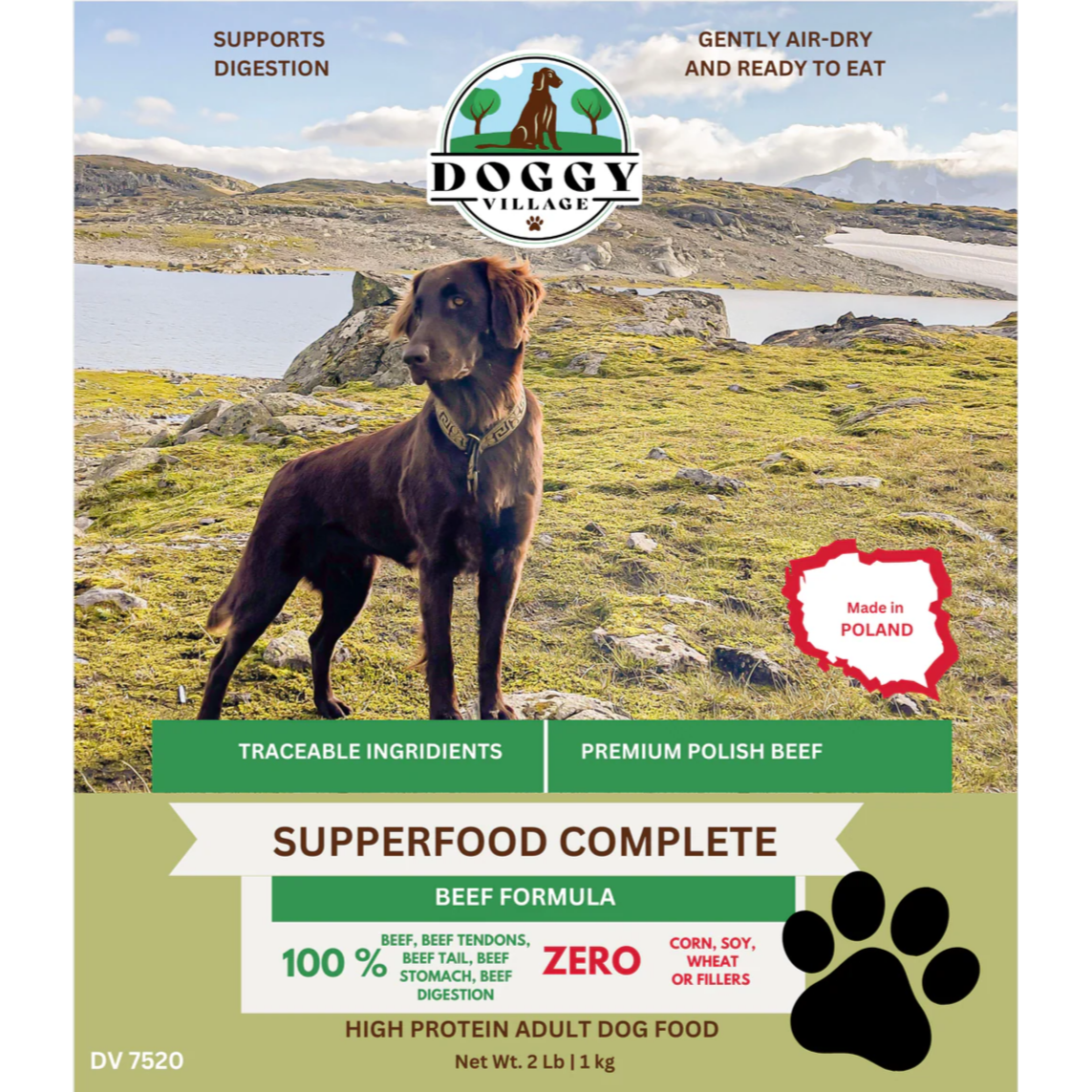 Doggy Village Supper food Complete Beef Formula 1kg