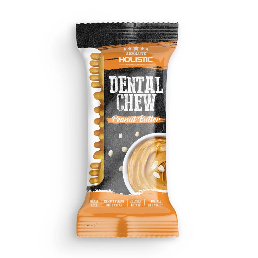 Absolute Holistic PEANUT BUTTER Grain-Free Dental Dog Chew Treat 25g - Image 2