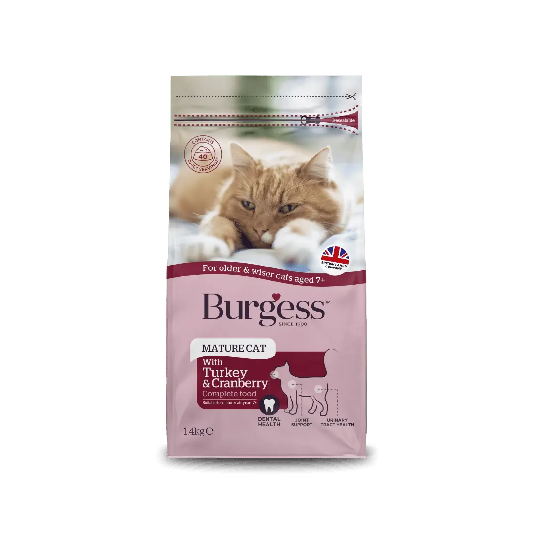 Burgess Supacat Mature with Turkey & Cranberry 1.4Kg