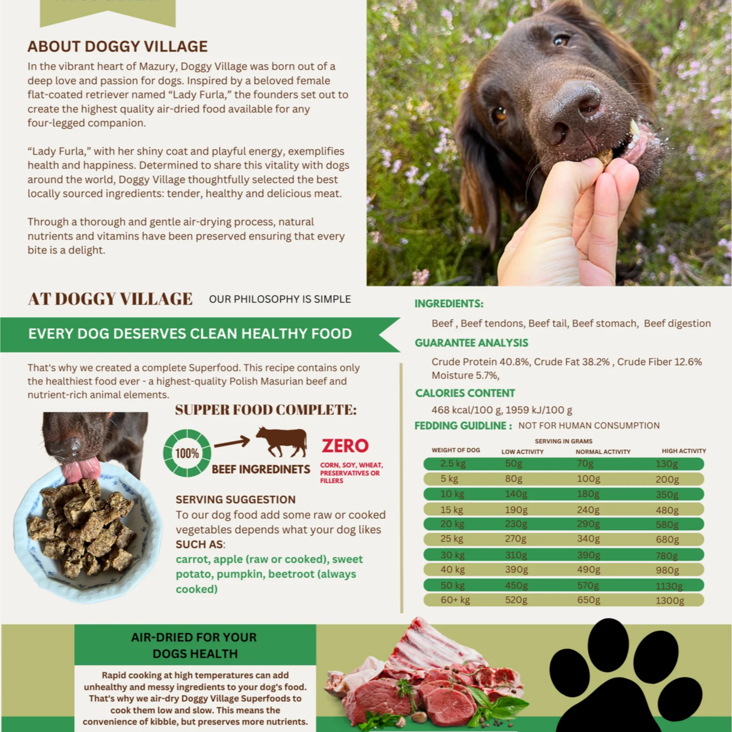 Doggy Village Supper food Complete Beef Formula 1kg - Image 2