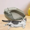 Cat Litter Box Set (Box + Shovel + Lid) Large - Grey - Image 2