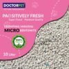 DOCTORPET Baby Powder Scented Clumping MICRO Bentonite Cat Litter 10L - Image 3