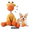 ORANGE GIRAFFE Squeaky Plush Toy